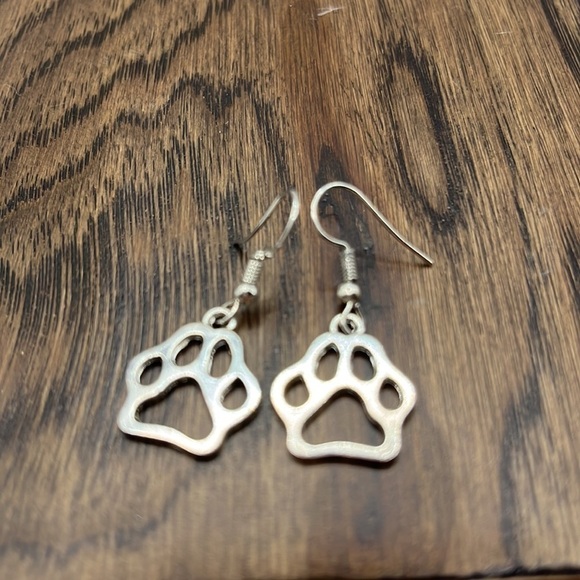 Earrings with Paw Charms Stainless Steel Cute Pet lovers Paws Game-day! Lovers - Picture 1 of 10